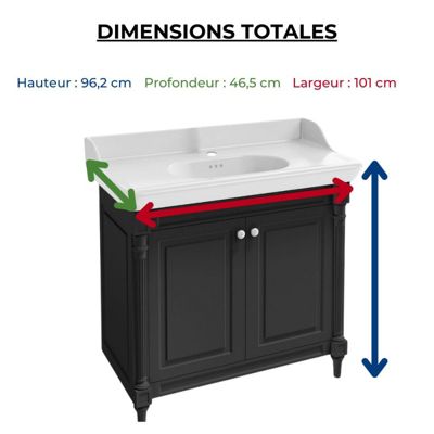 Meuble de salle de bain JACOB DELAFON Cléo 1889 monotrou