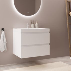 Meuble de salle de bain LOMAZOO Monaco blanc brillant - 60cm