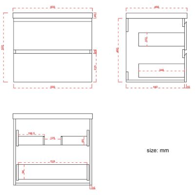 Meuble de salle de bain LOMAZOO Monaco chêne chaud - 60cm