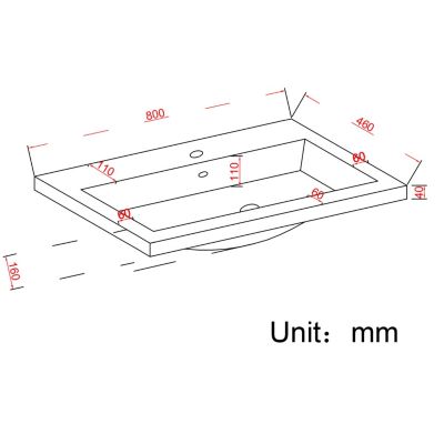 Meuble de salle de bain LOMAZOO Monaco noir mat - 80cm
