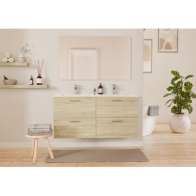 Meuble de salle de bain MINAO 120 en kit Bois Clair 4T