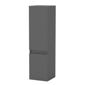 Meuble de salle de bain mural, 30x30x110 cm, colonne anthracite, AICA SANITAIRE