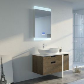 Meuble de salle de bain SCARLINO 1000 Chêne Grisé