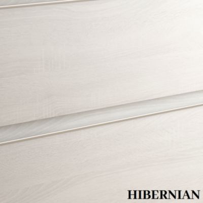 Meuble de salle de bain simple vasque - 2 tiroirs - BALEA et miroir Led STAM - hibernian (bois blanchi) - 60cm