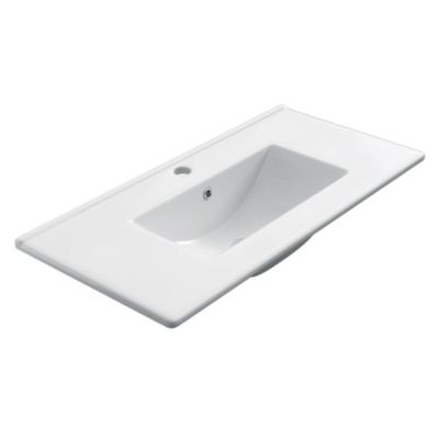 Meuble de salle de bain simple vasque - 3 tiroirs - PALMA et miroir Led VELDI - hibernian (bois blanchi) - 80cm