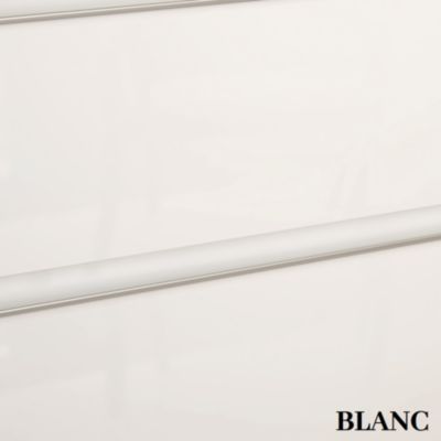 Meuble de salle de bain simple vasque - 3 tiroirs - TIRIS 3C et miroir Led STAM - blanc - 100cm