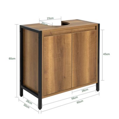 Meuble de Salle de Bain sous Lavabo Housse, BZR63-II-PF, SoBuy