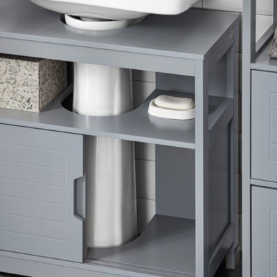 Meuble de Salle de Bain sous lavabo, Meuble sous évier, FRG128-II-SG, SoBuy