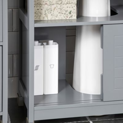 Meuble de Salle de Bain sous lavabo, Meuble sous évier, FRG128-II-SG, SoBuy
