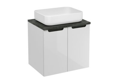 Meuble de salle de bain sous lavabo Naturel Stilla 60x60x45 cm blanc (STILLAD06033DC)