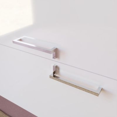 Meuble De Salle De Bain Suspendu 100Cm Avec Tiroirs Blanc Brillant Et Lavabo Noir - Hollywood