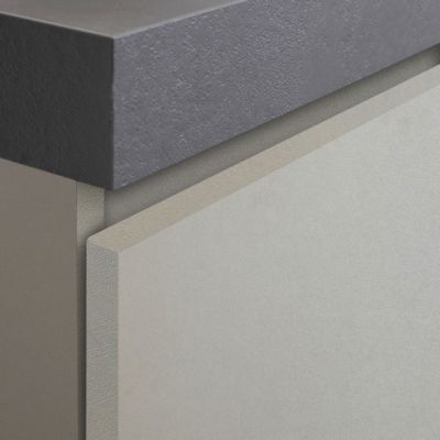 Meuble De Salle De Bain Suspendu 120Cm Avec Tiroir Gris Perle, Dessus Anthracite, 2 Lavabos En Résine Et Miroir - Valentina