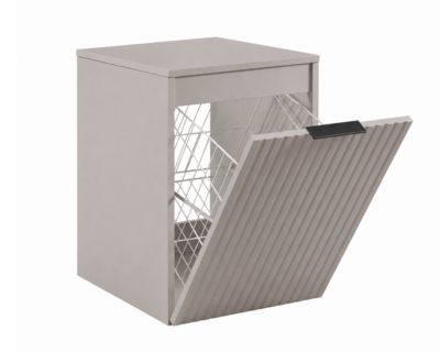 Meuble de salle de bain suspendu avec panier, Cachemire / plan Cachemire, poignée dorée, 40 x 46 x 58,6 cm