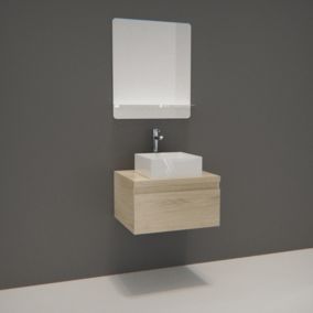 Meuble de salle de bain suspendu avec vasque et miroir WILL