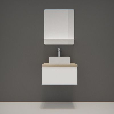 Meuble de salle de bain suspendu avec vasque et miroir WILL
