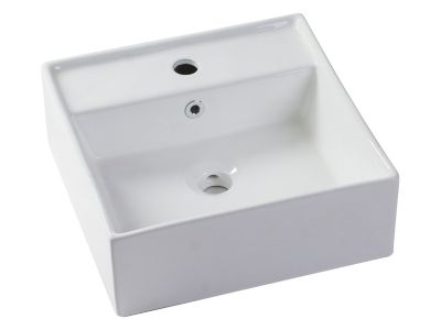 Meuble de salle de bain suspendu en bois d'acacia avec simple vasque - 90 cm  - PENEBEL