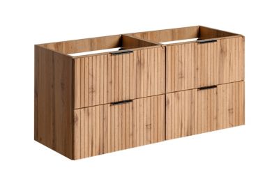Meuble de salle de bain suspendu sous double vasque ADEL CHÊNE 120 cm