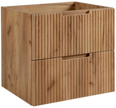 Meuble de salle de bain suspendu sous vasque VENA chêne 60 cm