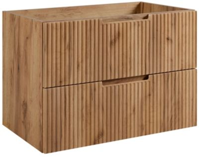 Meuble de salle de bain suspendu sous vasque VENA chêne 80 cm