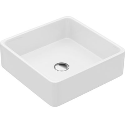 Meuble de salle de bain suspendu vasque à poser 90cm 2 tiroirs Bleu + miroir + colonne ouverture gauche - Venice