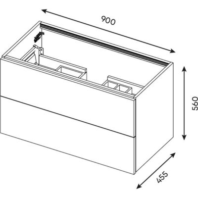 Meuble de salle de bain suspendu vasque à poser 90cm 2 tiroirs Bleu + miroir + colonne ouverture gauche - Venice