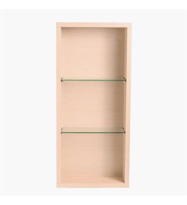 Meuble de salle de bain étagère de rangement murale 90 x 44 x 18 cm bois couleur chêne CEDAM