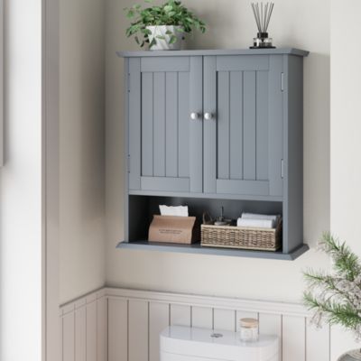 Meuble de salle de bain, étagère murale de salle de bain, étagère murale pour toilettes, armoire à pharmacie