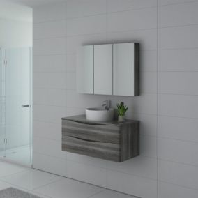 Meuble de salle de bain Terranova 1000 Chêne gris