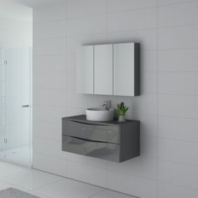 Meuble de salle de bain Terranova 1000 Gris taupe