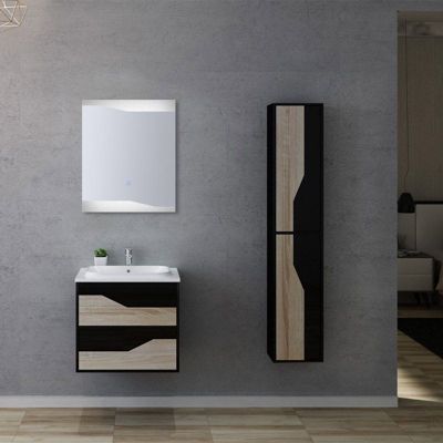 Meuble de salle de bain URBINO 600 Scandinave et Noir