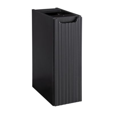 Meuble de salle de bain VANO  1 porte  Noir mat  L20 x P39 x H57 cm  Meuble suspendu