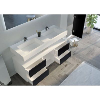 Meuble de salle de bain VISENZA 1400 Noir