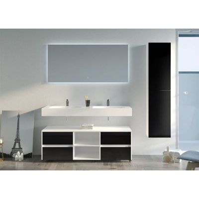 Meuble de salle de bain VISENZA 1400 Noir