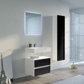 Meuble de salle de bain VISENZA 600 Noir