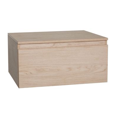 Meuble de Salle de Bain WILL - Plan suspendu 60 cm + Vasque + Miroir + Meuble tiroir + Equerres