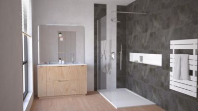 Meuble de salle de bains 120 cm effet bois, Ondee Palermo