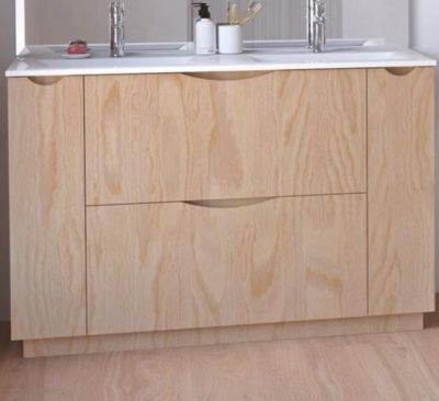 Meuble de salle de bains 120 cm effet bois, Ondee Palermo