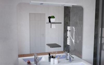 Meuble de salle de bains 120 cm gris anthracite, Ondee Palermo