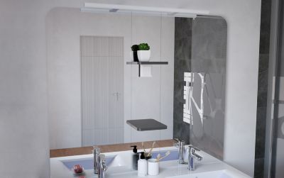 Meuble de salle de bains à poser H.185 x l.120 cm, anthracite, Palermo