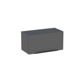 Meuble de salle de bains haut gris anthracite brillant l.60 x H.30 x P.30 cm, Pamili