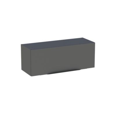 Meuble de salle de bains haut gris anthracite l.80 x H.30 x P.30 cm, Pamili
