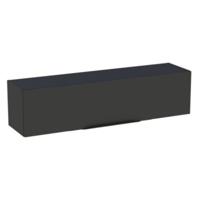Meuble de salle de bains haut noir mat l.120 x H.30 x P.30 cm, Pamili