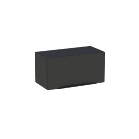 Meuble de salle de bains haut noir mat l.60 x H.30 x P.30 cm, Pamili