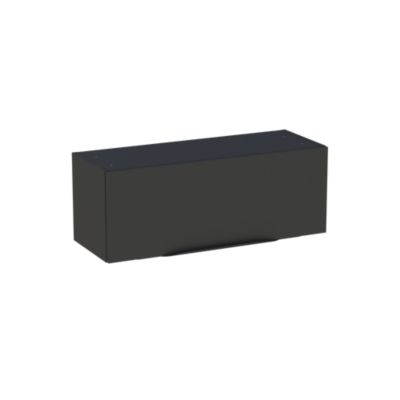 Meuble de salle de bains haut noir mat l.80 x H.30 x P.30 cm, Pamili