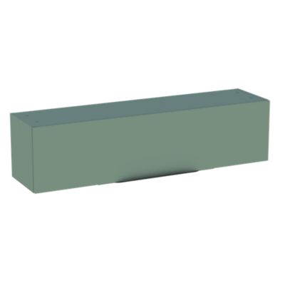 Meuble de salle de bains haut vert sauge mat l.120 x H.30 x P.30 cm, Pamili