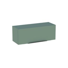 Meuble de salle de bains haut vert sauge mat l.80 x H.30 x P.30 cm, Pamili