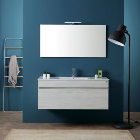 Meuble de salle de bains moderne promenade avec lavabo de 120 cm et miroir - sole