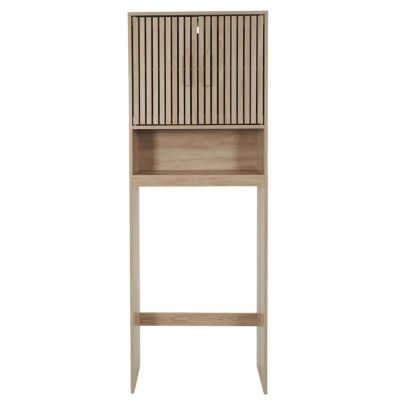 Meuble dessus WC en bois Marron, L. 60 x l. 20 x H. 166 cm, SAULK