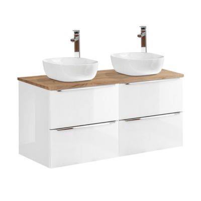 Meuble double vasque 120cm April Blanc et Bois