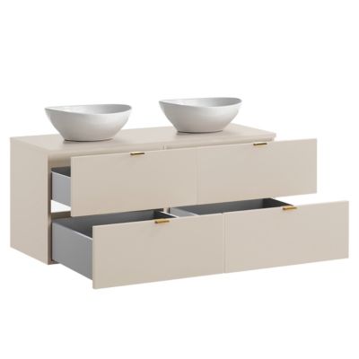 Meuble double vasque 120cm Azel Cachemire